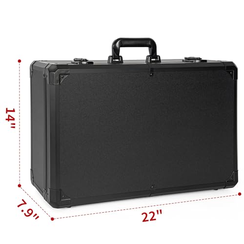 Protective Hard Case 22 X 14 X 8-Inch Shockproof Water-resistant with Customized DIY Foam Insert fit for Camera, Laptops, etc - size: Inner：21.5''X 13.5''X 7.5''