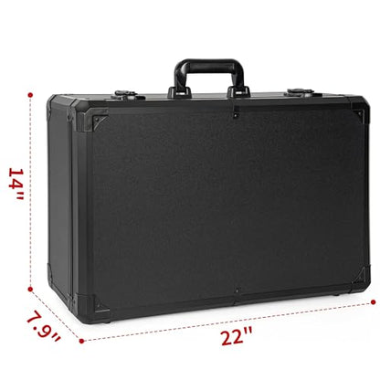 Protective Hard Case 22 X 14 X 8-Inch Shockproof Water-resistant with Customized DIY Foam Insert fit for Camera, Laptops, etc - size: Inner：21.5''X 13.5''X 7.5''