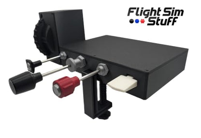 Flight Sim Stuff Vernier Controls Carb Heat, Throttle, Mixture, Flaps, Trim | True Vernier Mixture Control, Throttle Friction Lock, Carb Heat, Elevator Trim, Flaps Switch, PC/Mac