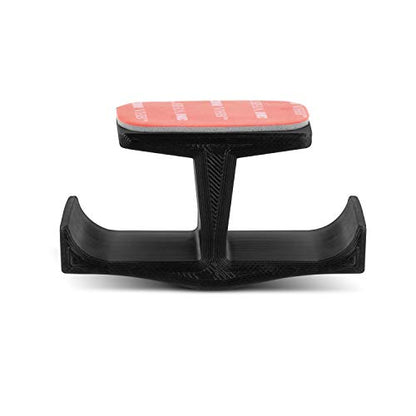 Brainwavz BigT Dual Headphone Stand, Under Desk Hanger for Headphones, Gaming Headsets, Mobiles Accessories, Stick On, No Screws, Black (Big T) - style: Big T