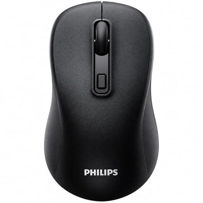 PHILIPS Bluetooth Wireless Mouse, Wireless Mouse for Laptop, Silent Click | Ergonomic Grip, 3-Level DPI, Bluetooth&2.4G Dual Mode, USB Nano Receiver, for Office, Home, Windows, macOS Compatible