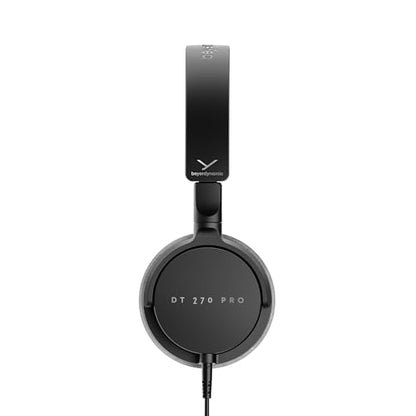 beyerdynamic DT 270 PRO, Wired Headphones, Home Recording, Monitor, Stereo, 3m Cable, Black with Gray Ear Pads