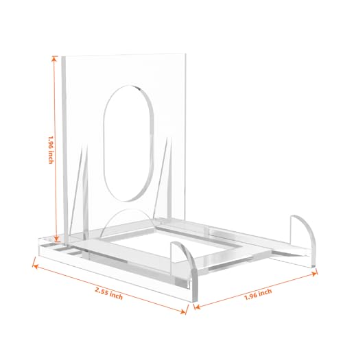 30-Pack 2-Piece Card Display Stands | Clear Acrylic Material, Two-Piece Stable Design, Fits Card Holder and Top Loader, Sports Cards and Trading Cards Collectibles