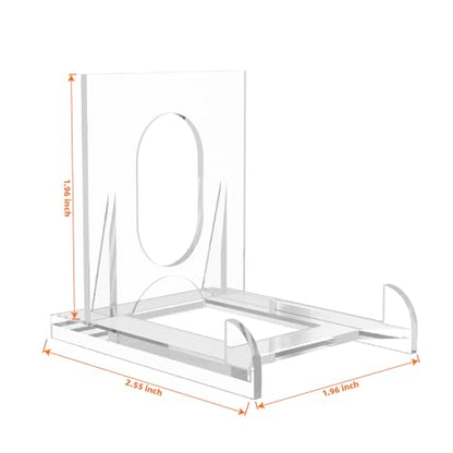 30-Pack 2-Piece Card Display Stands | Clear Acrylic Material, Two-Piece Stable Design, Fits Card Holder and Top Loader, Sports Cards and Trading Cards Collectibles