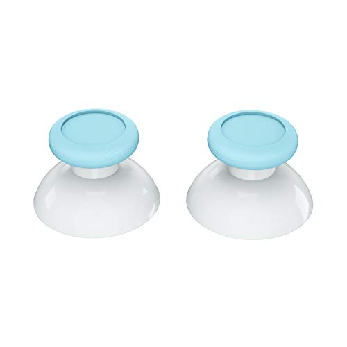eXtremeRate Heaven Blue & White Dual-color Replacement 3D Joystick Thumbsticks, Analog Thumb Sticks with Cross Screwdriver for Nintendo Switch Pro Controller - color: White & Heaven Blue