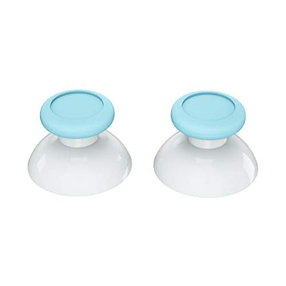 eXtremeRate Heaven Blue & White Dual-color Replacement 3D Joystick Thumbsticks, Analog Thumb Sticks with Cross Screwdriver for Nintendo Switch Pro Controller - color: White & Heaven Blue