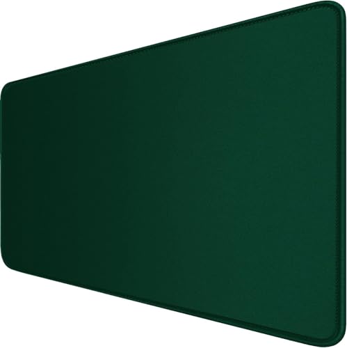 Large Mouse Pad with Stitched Edges, 47.3 X 23.6 in Desk Pad Durable Non-Slip Natural Rubber Base, Waterproof Computer Keyboard Mat for Esports Pros, Gamer, Desktop, Green - color: Green, size: 47.3L x 23.6W inches