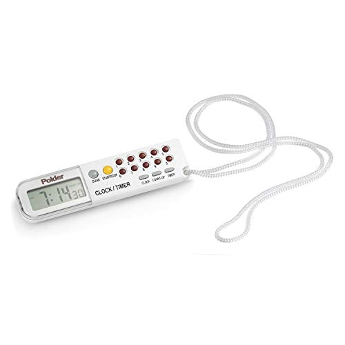 Polder Combination Clock, Timer and Stopwatch with Large, Easy-to-Read Digital Display, White - color: White