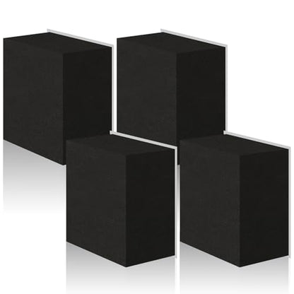 4 Pcs 2" Thick Foam Padding Sheet with Adhesive Backing Block | 4 Inch x 4 Inch, Closed Cell, Self Stick Neoprene Insulation Foam Sheet, Black, for Furniture Cars Speakers - color: Black, size: 2 Inch Thick, 4 x 4 Inches