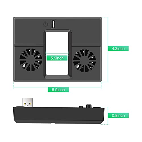 Linkstyle Cooling Fan for Xbox Series X, USB Powered Vertical Cooling Stand Cooling System with Dual Fans and 1 USB Port - color: Black