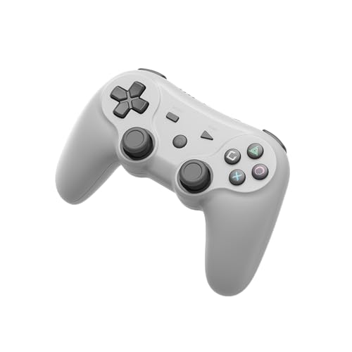 Retro Fighters Defender Pro Wireless Controller for PS1, PS2, PS3, Switch, & PC | 2.4GHz & Bluetooth (Classic Gray) - color: Classic Gray