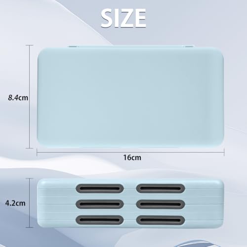 ONETIAOLONG Switch Game Case Holder for Switch 2 & OLED & Lite with 72 Cartridge Slots and 144 Micro SD Card Storage with Magnetic Closure,Protective Hard Shell and Soft Lining for Easy carrying - color: Blue, style: 72-slots