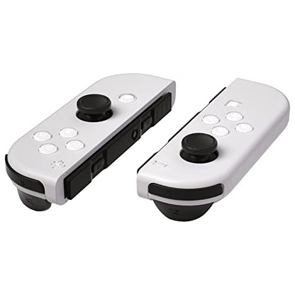 eXtremeRate Replacement Two-Tone Jelly Buttons for JoyCon, White & Clear with Symbols Custom Controller ABXY Direction Home Capture + - Keys, DIY Action Face Buttons for Nintendo Switch & Switch OLED - color: White & Clear