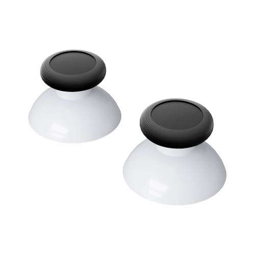 eXtremeRate Robot White & Black Replacement 3D Joystick Thumbsticks, Analog Thumb Sticks with Cross Screwdriver for Nintendo Switch Pro Controller - color: Black & Robot White