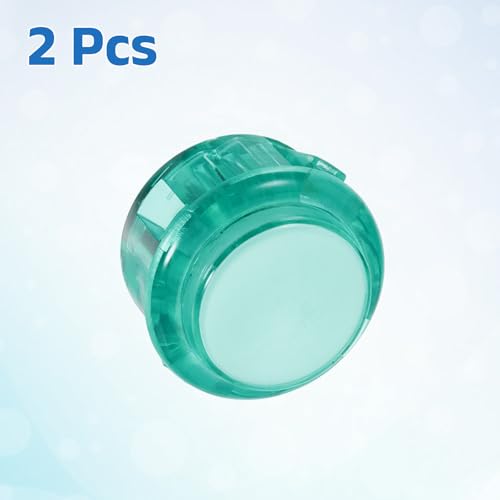 Nexarelle 2 Pcs Arcade LED Lights Push Button (30mm) - 5A 12/24V LED Illuminated Game Push Button for Arcade Machine/Fighting Stick/Video Gaming Controller, Green - color: Green