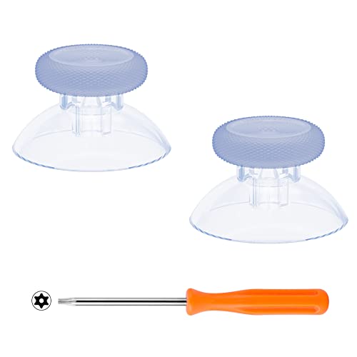 eXtremeRate Replacement Thumbsticks for Xbox Core Wireless Controller, Joysticks Repair Kit for Xbox Series X/S Controller, Custom Analog Stick Buttons for Xbox One S/X/Elite - Clear Glacier Blue - color: Clear Glacier Blue