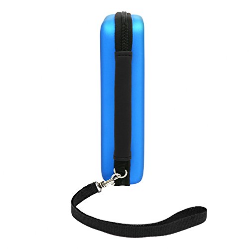 ADVcer 3DS Case, EVA Waterproof Hard Shield Protective Carrying Case with Detachable Hand Wrist Strap Compatible with Nintendo New 3DS XL, New 3DS, 3DS XL, 3DS, 3DS LL or 2DS XL or DSi, DS Lite (Blue) - color: Blue
