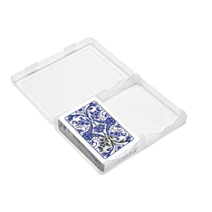 4 PCS Plastic Playing Card Deck Case, Clear Double Slot Card Organizer | Snaps Closed Empty Storage Box 2 Deck Card Holder for Business Sport Trading Card (Internal Size: 2.5 x 3.8 Inch)
