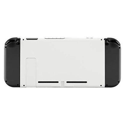 eXtremeRate White Console Back Plate for Nintendo Switch, DIY Replacement Housing Shell Case for Nintendo Switch Console with Kickstand [Only the Backplate, NOT the Console] - color: White