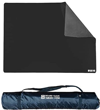 Allplay Board Game Playmat, 3.5'x5.5', Large, Black | Thick Super Cushioned, Stitched Edge, Water Resistant, with Carrying Case for Board Games, Card Games, RPGs - color: Black, size: Large (3.5'x5.5')