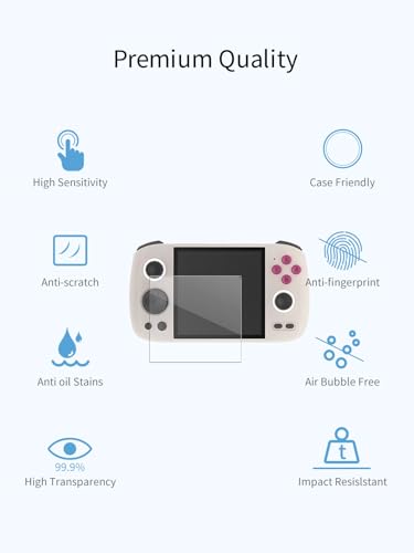 Screen Protector for Anbernic RG Cube Handheld Game Console,Tempered Glass Film Anti-Scratch High Touch Sensitivity