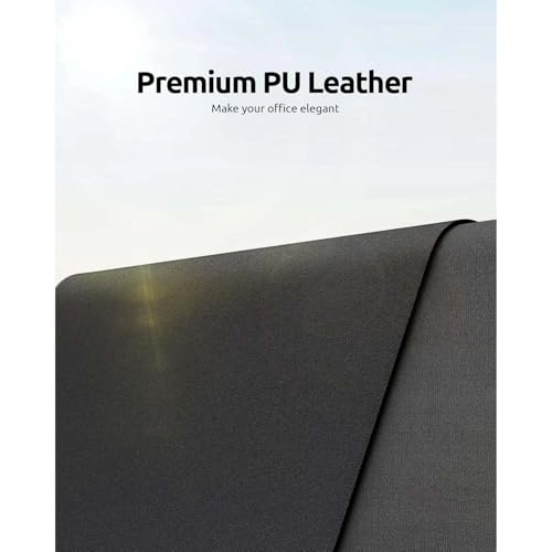 Desk Pad, Leather Non-Slip Laptop Computer Desk Keyboard Mat, Table Protector Blotter Mat, Large Mouse Pad (24" x 12")-Dark Blue - color: Dark Blue