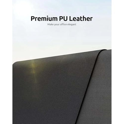 Desk Pad, Leather Non-Slip Laptop Computer Desk Keyboard Mat, Table Protector Blotter Mat, Large Mouse Pad (24" x 12")-Dark Blue - color: Dark Blue