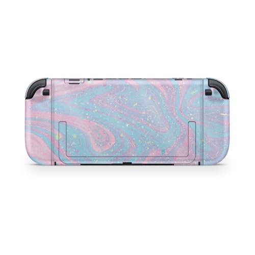 Glossy Glitter Gaming Skin Compatible with Nintendo Switch 2 Console Only - Cotton Candy Swirl - Premium 3M Vinyl Protective Wrap Decal Cover - Easy to Apply | Crafted in The USA by MightySkins - color: Cotton Candy Swirl, size: Switch 2 Console Skin Only