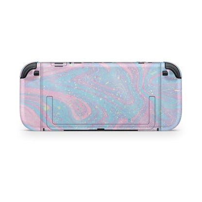 Glossy Glitter Gaming Skin Compatible with Nintendo Switch 2 Console Only - Cotton Candy Swirl - Premium 3M Vinyl Protective Wrap Decal Cover - Easy to Apply | Crafted in The USA by MightySkins - color: Cotton Candy Swirl, size: Switch 2 Console Skin Only