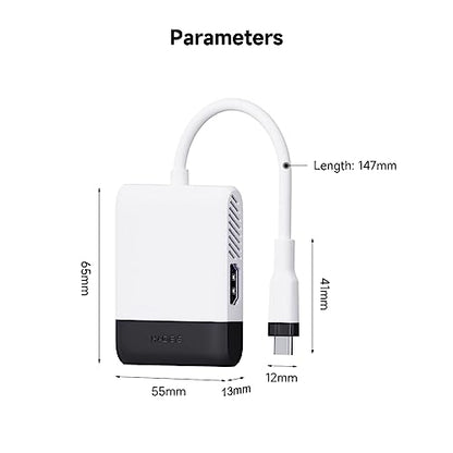 Hagibis Switch Video Capture Card Portable Switch Dock for Nintendo Switch/iPhone 16 15 Pro Max Live Streaming Gaming USB 3.0 1080P 60Hz Video Recorder, Quest 3 with 4K HDMI(White MS2130 Chip)