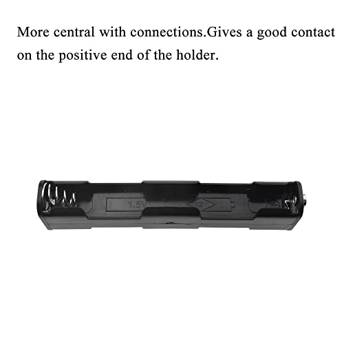 HAHIYO 4xAA Battery Holder with Standard Snap Connector Black Adapter Tube Case Not Corrode Solid Good Contact Bear Battery Leakage Smooth Load for Flashlight Torch Led RC 2PCS Plastic - style: 6V 4P(Style1)-2P