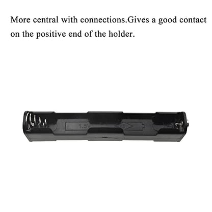 HAHIYO 4xAA Battery Holder with Standard Snap Connector Black Adapter Tube Case Not Corrode Solid Good Contact Bear Battery Leakage Smooth Load for Flashlight Torch Led RC 2PCS Plastic - style: 6V 4P(Style1)-2P