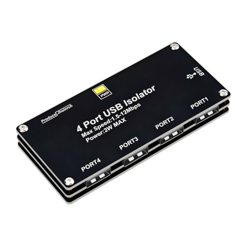 4 Port USB Isolator onboard Adum3160 Chip 2W 5V Regulated Power Supply Supports 12Mbps Speeds and 1.5KV Voltage Isolation