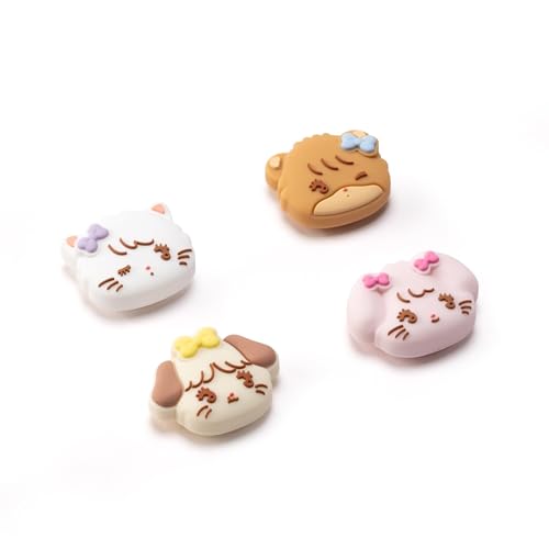GeekShare 4PCS Switch Thumb Grip Caps,Kawaii Thumbstick Caps,Soft Silicone Joystick Cover Compatible with Switch/OLED/Lite - Mikko Sweet Thoughts - color: Mikko Sweet Thoughts