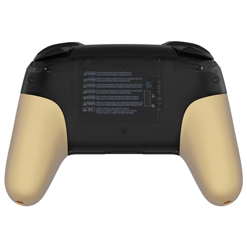 eXtremeRate Metallic Champagne Gold Replacement Handle Grips for Nintendo Switch Pro Controller, Soft Touch DIY Hand Grip Shell for Nintendo Switch Pro - Controller NOT Included - color: Champagne Gold