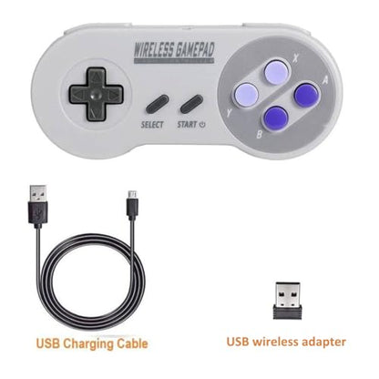 ZAMPAM Wireless Controller for PC, Gamepad with USB Wireless Receiver Compatible with Windows,iOS,Liunx,Android Device(Does not work with Mini SNES, Super Nintendo)