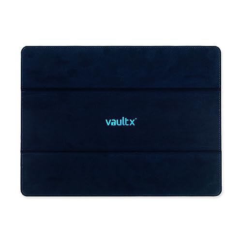 Vault X Card Storage Box, Exo-Tec Material, Detachable Magnetic Lid, with Dividers & Foam Fillers, for Trading Cards (Blue)