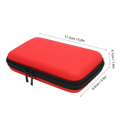 Carrying Case for NintendoNew New 2DS XL, 2DS LL, NEW 3DS, 3DS Console, Hard Protective Shell Travel Case Pouch with 8 Game Cartridges Slot, Water Proof PU & Hard EVA, Console - color: Red