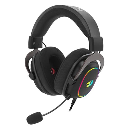 Redragon H510 AK RGB Wired Gaming Headset - 7.1 Surround Sound - 53MM Audio Drivers in Memory Foam Ear Pads w/Replaceable Shell- Multi Platforms Headphone - USB Powered for PC/PS4/NS - color: Black