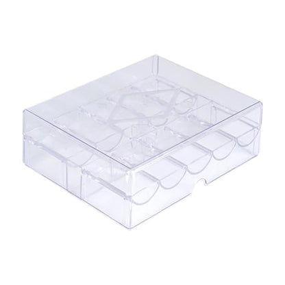 Menolana Acrylic Chip Case Chip Carrier Lightweight Organizer Container Chip Tray Transparent for Family Parties Tabletop Game Travel
