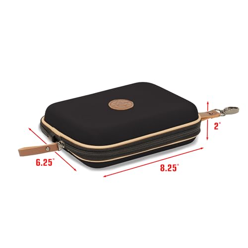 ENHANCE Designer Edition Dice Tray - Stylish Dice Case and Dice Holder for 28+ Dice with EVA Shell Protection - Dice Rolling Tray with Removable Dice Holder for DnD, Other RPG Games (Black) - color: Black