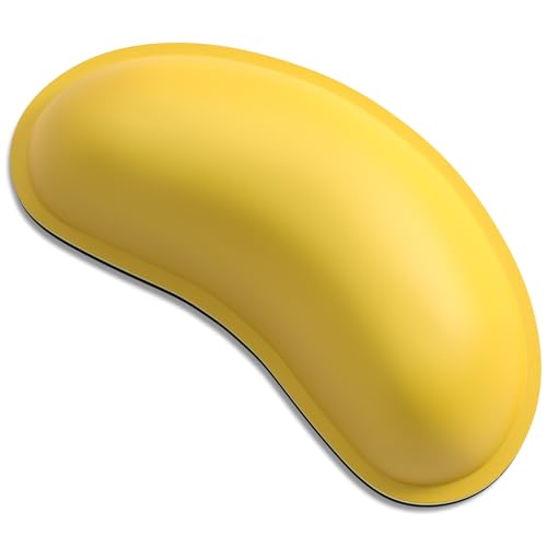 Dapesuom Mouse Wrist Rest, Ergonomic Memory Foam Mouse Wrist for Computer Desk Mats Support, PU Leather Hand Rest Pad Cushion for Gaming, Laptop, Men, Women, Pain Relief & Easy Typing, Apricot Yellow - color: Apricot Yellow, size: Mouse Wrist Rest
