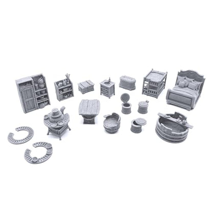 EnderToys City Furnishings by Printable Scenery, 3D Printed Tabletop RPG Scenery and Wargame Terrain 28mm Miniatures