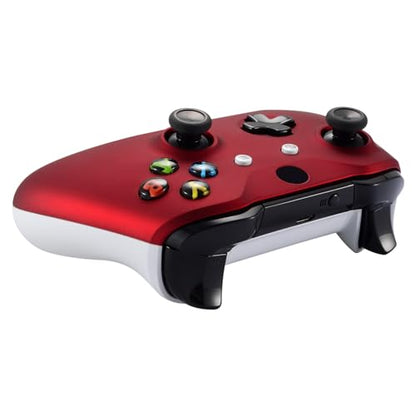 eXtremeRate Replacement Front Housing Shell for Xbox One S/X Controller, Red Custom Kit Faceplate Cover Case for Xbox Wireless Controller (Model 1708) - color: Scarlet Red