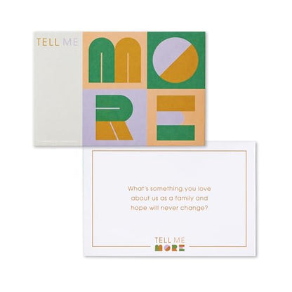 Tell Me More: Family Edition - A Family Conversation Starter Game of 52 Questions to Foster Communication and Deepen Connections - color: Family Edition