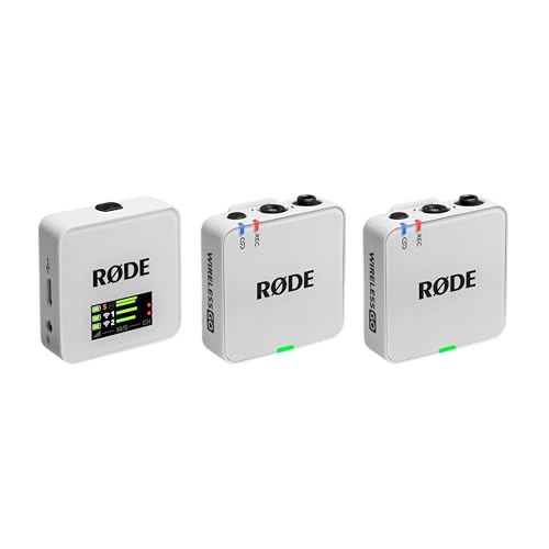 RØDE Wireless GO (Gen 3) – Compact Wireless Mic – Pristine Audio, 32-bit Float Recording, Automatic Level Control, for Phones, Cameras and Computers (White) | 32-Bit Float Onboard, Intelligent Gainassist, Series Iv 2.4ghz, 128-Bit Encryption, 260m Range -