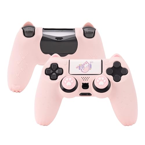 GeekShare Cat Paw DualSense Controller Skin Anti-Slip Silicone Skin Protective Cover Case for DualSense Wireless Controller -- Pink - color: Pink