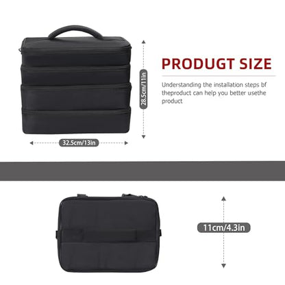 Brappo Travel Bag compatible DND Miniatures, DND Dice, Maps, DM's Guide, and Player's Handbook, For RPG, MTG Tabletop Game Collections(Case Only) (black)