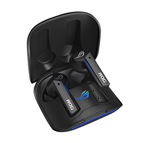 ASUS ROG Cetra True Wireless Gaming Earbuds – Bluetooth, Low-Latency, ANC Noise Cancelling, Touch Control, IPX4 Water Resistant, 27Hr Battery, Wireless Charging, for PC, Mobile, Switch, Ally/X - Black - color: Black, size: Cetra True WL (In-Ear)