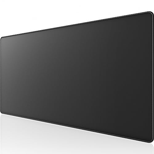 KTRIO Oversized Gaming Mouse Pad Desk Mat for Gamer, 47.3" x 23.6", Black | Full Desk Coverage, Superior Micro-Weave Cloth, Non-Slip Rubber Base, Durable Stitched Edges, Water-Resistant Coating - color: Black Stealth, size: 47.3l x 23.6w Inches